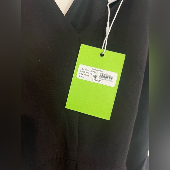 NWT Sam Edelman Black Crop Jumpsuit. Size 4 - Picture 4 of 6